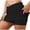Black, variant on BLVB Women's Athletic Skort with Built-In Shorts Tennis Skirt Crossover Waist Side Slit Workout Golf Yoga Shorts