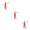 thumbnail image 2 of Wweixi Figurine Diorama 1/87 Personnages en Résine Train Disposition Rose 3Ensemble, 2 of 6