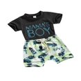 thumbnail image 2 of MesaSe Letter Print T-shirt Tie-up Cactus Pineapple Pattern Draw String Lace-up Shorts, 2 of 6