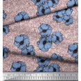thumbnail image 3 of Soimoi Silk Fabric Anemone Floral Print Fabric by the Yard 42 Inch Wide, 3 of 3