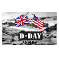 thumbnail image 1 of Openpig D DAY 80th Anniversary Flag Banner Decorations Normandie One Sided Decorations Memorabilia, 1 of 1