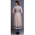 thumbnail image 4 of Bimba Robe Anarkali à Col Mandarin pour Femme, Rose Pâle, Imprimé Géométrique, Designer, Ethnique Indienne, Kurta, Petit, 4 of 6