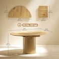 thumbnail image 3 of HOMCOM Extendable Dining Table 43.5"-59" Farmhouse Kitchen Table Natural, 3 of 10