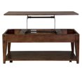 thumbnail image 3 of Liberty Furniture Lake House Table de Cocktail Brun Foncé à Plateau Relevable avec Casiers de Rangement, Brun Rustique, 3 of 8
