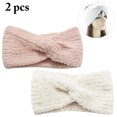 thumbnail image 1 of 2PCS Girls Headbands Cute Ultra Soft Knitting Plush Headbands Turban Headbands, 1 of 10