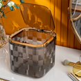 thumbnail image 4 of Desktop Small Trash Can with Lid for Office Desk,Bedroom,Kitchen Table,Car,and Study Room Compact Mini Garbage Bin with Non Bottom,Pressure Ring Bag Holder,Durable Plastic Wastebasket for, 4 of 6