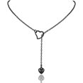 thumbnail image 1 of ORUYROP Collier Chic en Y pour Femmes, Collier Ras du Cou en Acier Inoxydable/plaqué Or/noir, Boîte Cadeau, 1 of 7