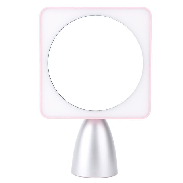 Makeup Mirror Vanity Mirror with Lights, Lighted Makeup Mirrors 3 Colour Temperature Adjustable Angle LED Desktop Vanity Mirror for Home Travel Modern Dresse Mount Bathroom