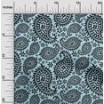 thumbnail image 2 of oneOone Rayon Light Blue Fabric Asian Paisley Block Sewing Craft Projects Fabric Prints By Yard 56 Inch Wide, 2 of 5
