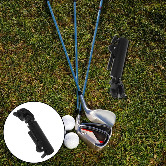 SOPOTUTU Sturdy Black Golf Cart Umbrella Holder Clamp Adjustable for Various Angles on Push Cart