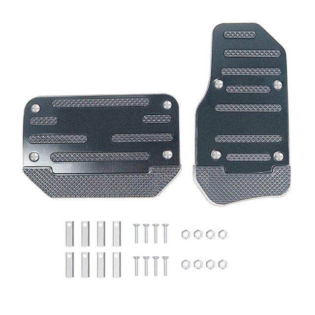 jinwen 2 Pieces Brake Pedal Covers Set Auto Interior Accessories Automotive Generic Black