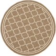 thumbnail image 1 of Safavieh Courtyard Brown Indoor Outdoor Rug - Round 7'10", 1 of 2