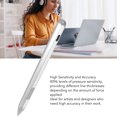 thumbnail image 4 of Stylet pour Écran Tactile, Stylet pour Ordinateur Portable avec 3 Pointes de Rechange, 4096 Sensibilité à la Pression Rechargeable MPP 2.0 Stylet Inclinable Actif, 4 of 8