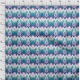 thumbnail image 4 of oneOone Georgette Viscose Medium Blue Fabric Flame Stitch Sewing Craft Projects Fabric Prints By Yard 42 Inch Wide, 4 of 4