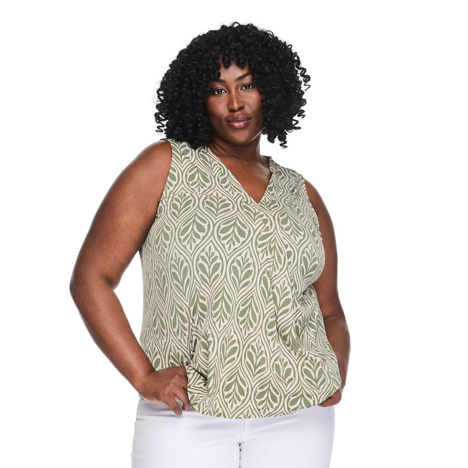 Haut plissé sans manches Lane Bryant Plus pour femmes