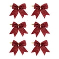 thumbnail image 1 of Outdoor Christmas Decorations,6-Piece 9cm Mini Christmas Tree Hanging Ornament Set, Small Holiday Decoration for Display, 1 of 8