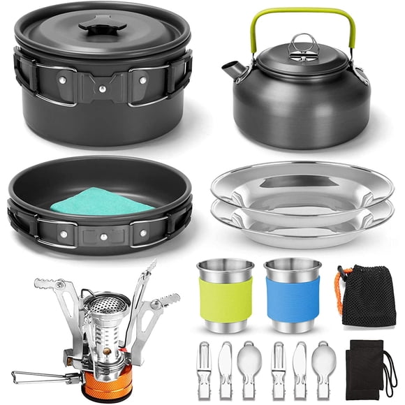 YQSDG 16 Piece Aluminum Camping Mess Kit