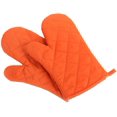 thumbnail image 1 of Oven Mitts, Premium Heat Resistant Kitchen Gloves Cotton & Polyester Quilted Oversized Mittens Orange, 1 of 6