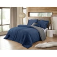 thumbnail image 2 of Reversible Natural Crinkle Fabric Ultra Soft Solid Duvet Cover Set - Beautiful Button Closure, 2 of 3