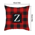 thumbnail image 3 of Yhmxh Pillow Covers Throw Pillow Covers Pillow Protector Twenty Six Letters Christmas Pillowcase Peach Skin Print Cushion Cover Plaid Cushion Pillowcase Peach Skin Pillowcase, 3 of 3