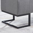 thumbnail image 3 of Imperial Tufted Double Ottoman With Black Base (Gray), 3 of 5