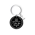 thumbnail image 4 of Creative DIY To My SON Black Stainless Steel Last Name 26 Letter Keychain 2.5cm, 4 of 8