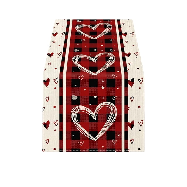 Coffee Tables for Living Room,Table Flags Set of 4 Sizes with Heart Design for Valentine's Day Wedding Anniversary Dinner Party Tabletop Decorations Home Living Room Decor Warm Ambiance