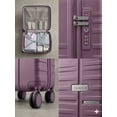 thumbnail image 4 of TRAVLR Ridge 3 Piece Purple  Luggage Set: PP Impact Resistant Hardside Spinner Suitcase, Expandable Checked Bags, Embedded TSA Lock, Blastproof Zippers, 20in 24in 28in, 4 of 6