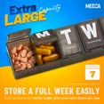 thumbnail image 2 of (2 Pack) MEDca 7-Day Extra Large Plastic Pill Organizer, Weekly Pill Planner, BPA-Free, Black, 2 of 9