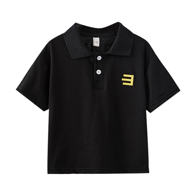T-shirt à Manches Courtes pour Garçons, Col à Revers (4 15 Ans)