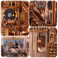 thumbnail image 3 of Tradeopia Puzzle en bois 3D – Kit DIY Salle Commune Nebula Bibliothèque Miniature, 3 of 5