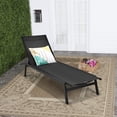 thumbnail image 1 of Costway  Patio Lounge Chair Chaise Recliner Back Adjustable Garden Deck Black, 1 of 10