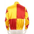 thumbnail image 4 of Oyolan Veste de Course pour Hommes avec Fermeture Éclair avant en Satin, Manteau Habillé Jaune&Rouge 3TG, 4 of 7