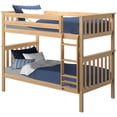thumbnail image 3 of BEDSMART Solid Wood Twin Over Twin Bunk Bed | Natural, 3 of 6
