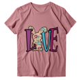 thumbnail image 2 of EGNMCR Easter T-shirt Imprimé Graphique T-Shirts pour Femmes Chemises pour Femmes T-shirt Décontracté Ample à Col Rond à Manches Courtes Blouse à Imprimé de Lettres T-shirt T-shirt pour Femmes, 2 of 4