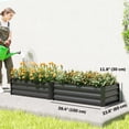 thumbnail image 3 of Outsunny Set of 2 Raised Garden Beds, Galvanized Planter Box, Black, 3 of 9