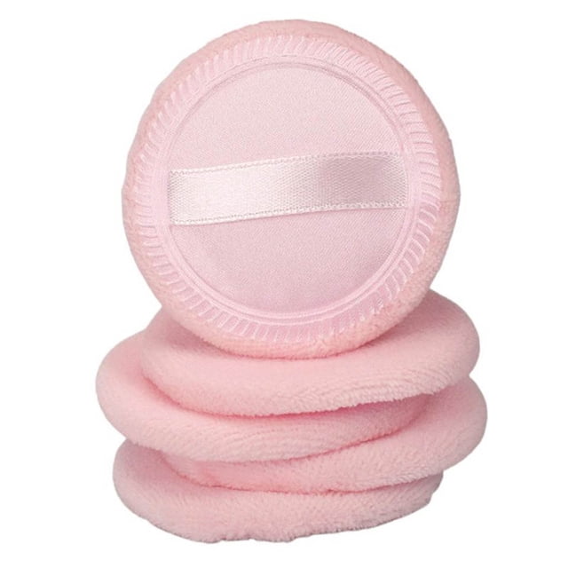 WIFKLSIIPG 5 Pcs Houppette Ronde en Coton Houppette de Maquillage Tampons Compacts en Coton Types Cosmétiques Outil de Maquillage
