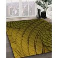 thumbnail image 3 of Ahgly Company Tapis Rond Lavable en Machine Intérieur Transitionnel Jaune Foncé Vert, 6 Pieds Rond, 3 of 7