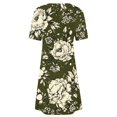 thumbnail image 5 of Ovzne Robes pour Femmes Robe Femme Mode pour Femmes Col Rond Manches Courtes Robe Chandail Imprimée Grande Taille Robe Maxi Manches Courtes Liquidation, 5 of 5