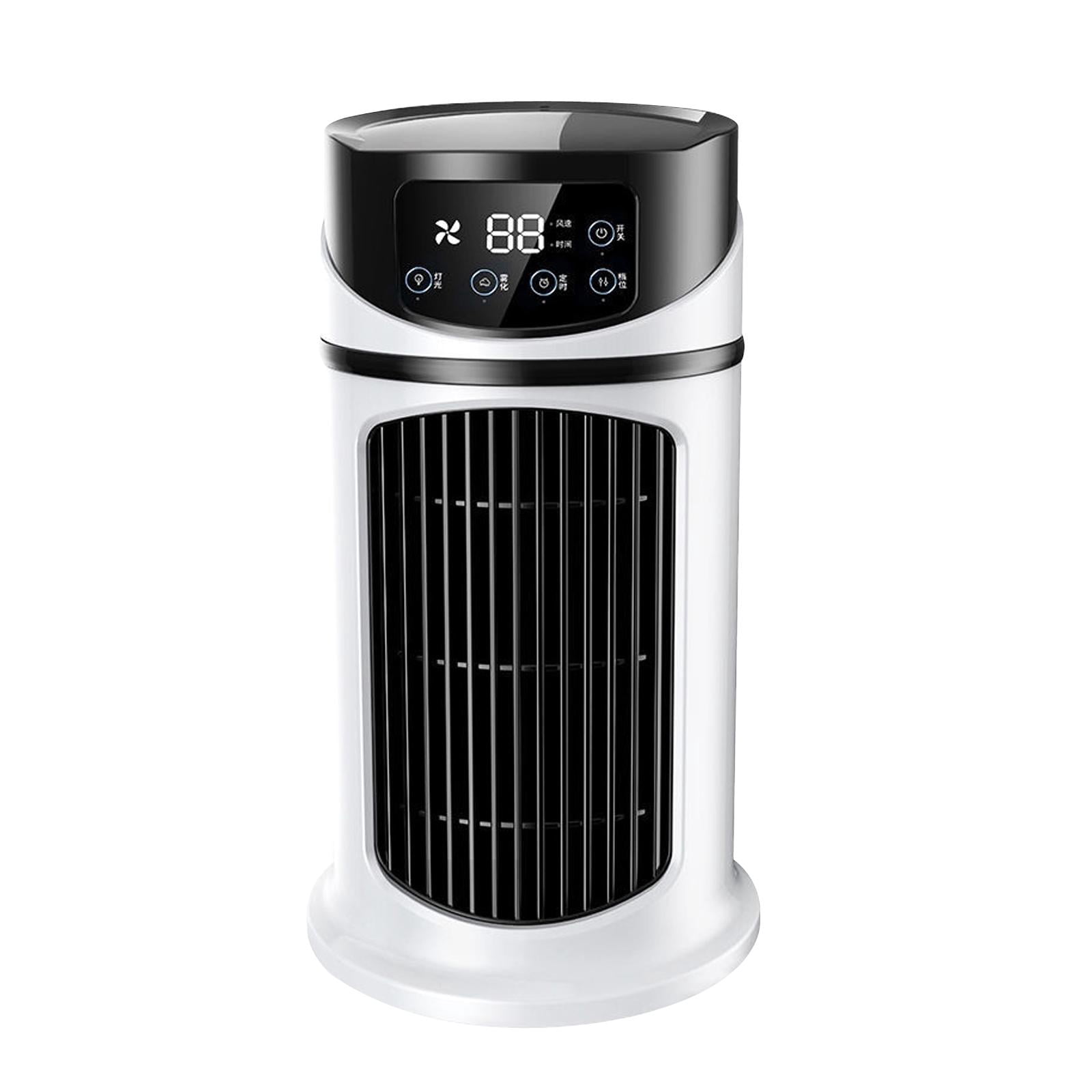 veasfak Portable Air Conditioner Air Conditioning fan Six Wind Speed Personal Light Air White