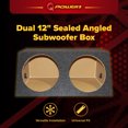 thumbnail image 2 of QPower QSMBASS12 Dual 12" Inch Angled Subwoofer Sub Box Speaker Enclosure, 2 of 7