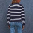 thumbnail image 3 of MeetoTime Women's Long Sleeve Striped Cardigan Sweaters Button Down Open Front Long Sleeve Knit Outwear with Pockets, 3 of 7