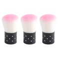 thumbnail image 1 of Professional Makeup Brush Set for Manicure Use with Soft Fiber Bristles and HighQuality Plastic Handle in Pink 3PCS, 1 of 8