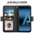 thumbnail image 2 of Samsung Galaxy A40 Case, Mobile Phone Leather Sleeve PU Leather Cover Wallet Cell Phone Case Cover Compatible for Samsung Galaxy A40 Leather Case - Black, 2 of 7