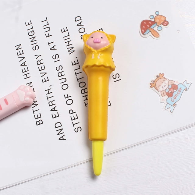 EGNMCR Soft Decompression Student Calligraphy Pen With Exchangeable Elastic Pen slow rebound pen