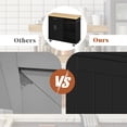 thumbnail image 4 of Walsunny 42" Kitchen Island Cart with Storage,Rolling Kitchen Island Side Table on Wheels with Large Worktop,Storage Cabinet,Towel Rack and Drawers,Black, 4 of 9