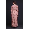 thumbnail image 2 of Bimba Robe Longue d'Été en Rayonne à Imprimé Artistique de Papillons, Manches Kimono, Fente, X-Grand, 2 of 6
