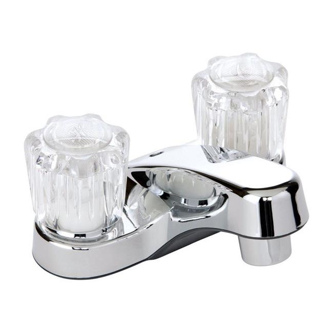 Robinet de Lavabo à Deux Poignées Non Métallique&44; 4 Po - Chrome