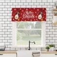 thumbnail image 4 of Cantonnières Rouges « Merry Noël » pour Fenêtres de Cuisine, Cantonnières Amusantes avec Père Noël Suspendu, Poche pour Tringle, Garnitures de Traitement de Fenêtre pour Cuisine/salon/chambre/salle de Bain, 54 Pouces X 18 Pouces, Neige Hiver Fête, 4 of 5