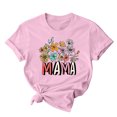 thumbnail image 2 of Meichang Mama Chemises pour Femmes Rétro à Fleurs Mama à Lettres Imprimées T-Shirt Fête des Mères Manches Courtes Col Rond T-Shirt Graphique Maman T-Shirt Décontracté Hauts, 2 of 7